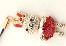 璀璨兔年新寵 麗銀正品滿鉆小白兔手機鏈，時尚韓風點亮指尖